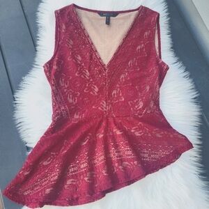 BCBG Avalaon Lace Top XS